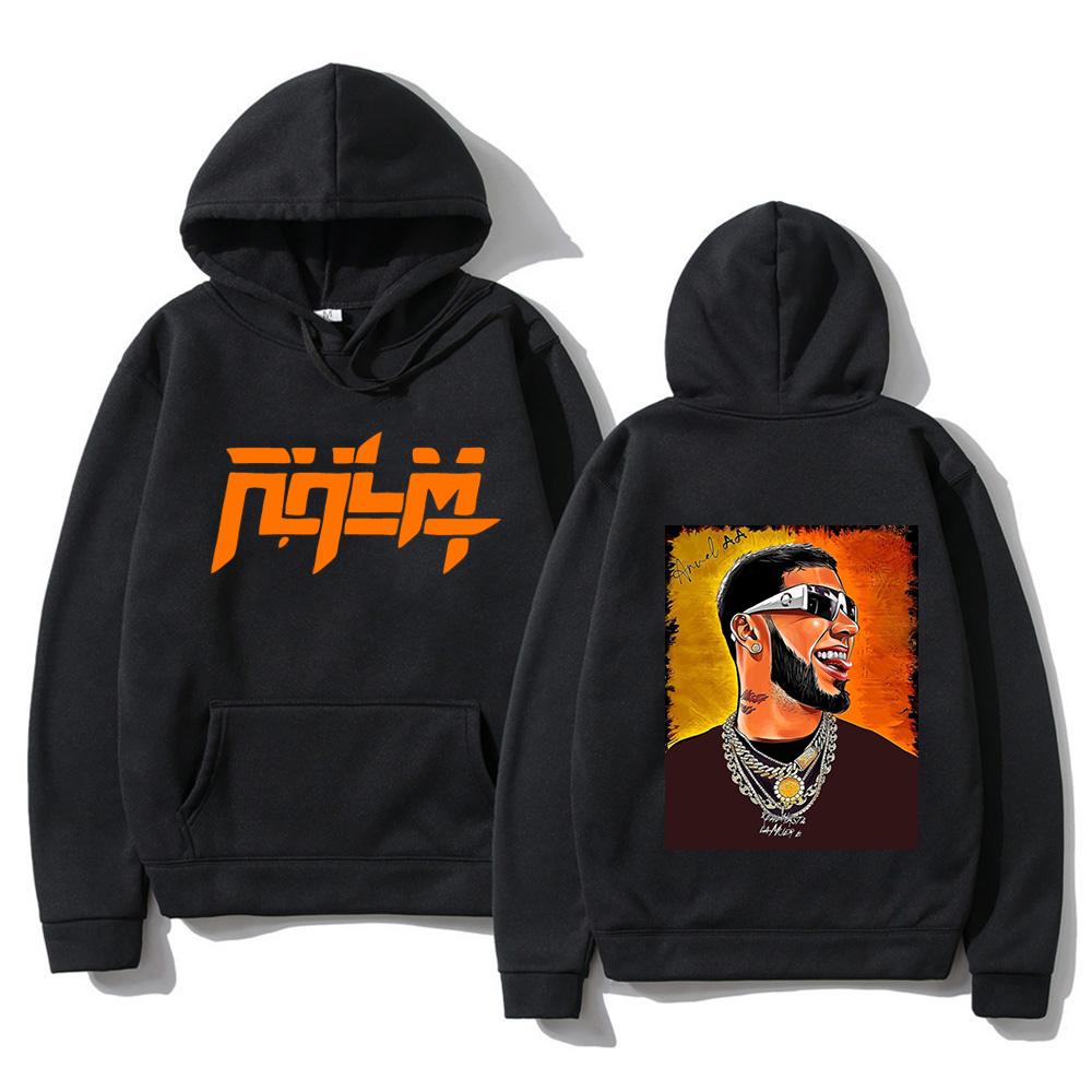 

Новинка 2023 года, унисекс, толстовка с принтом Anuel AA, женская толстовка в стиле аниме Harajuku, толстовки унисекс Moletom, пуловеры sudadera