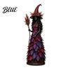 Unique Halloween Gift Ideas Autumn Witch Figurine Fall Tabletop Statue with Leaf Collectible Figurine for Lovers Gown Seasonal Resin Decoration