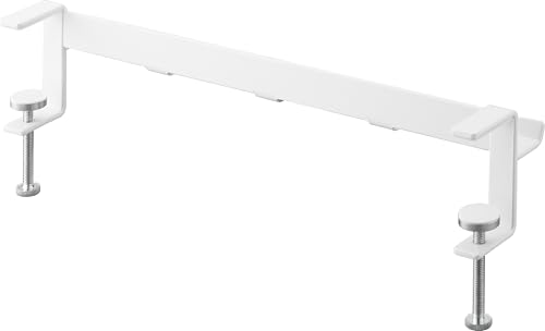 Yamazaki Tower Bordkrok, Vit, B30.5 x D7 x H7-11cm (inklusive justerskruvar), Torn Skrivbordsfäste Bordshake/Väskhängare, 1576