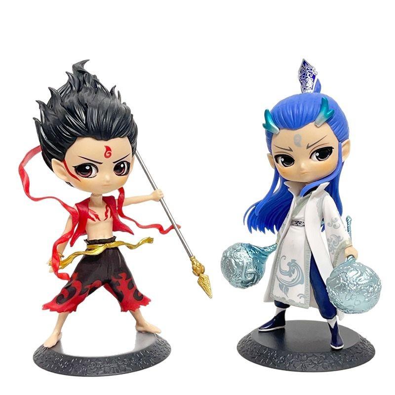 17CM Exquisite Version of The Third Prince of Nezha, The Arrival of The Devil Child Aobing Figure Ornament Model Car