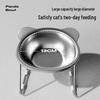 Stainless Steel Pet Bowl with Neck Support Stand for Cats & Dogs - Water and Food Bowl