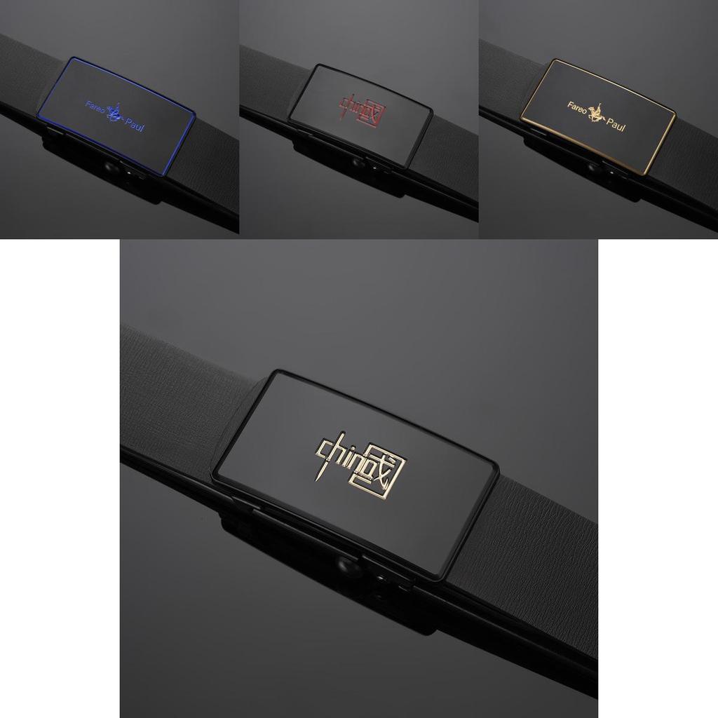 Real Leather Mens Dress Belt With Auto Buckle And Metal Closure For Formal Events