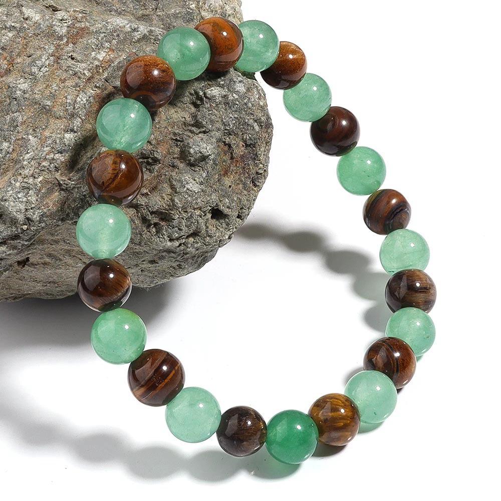 Double Color Beaded Natural Stone Bracelet for Men & Women - DIY Casual Jewelry
