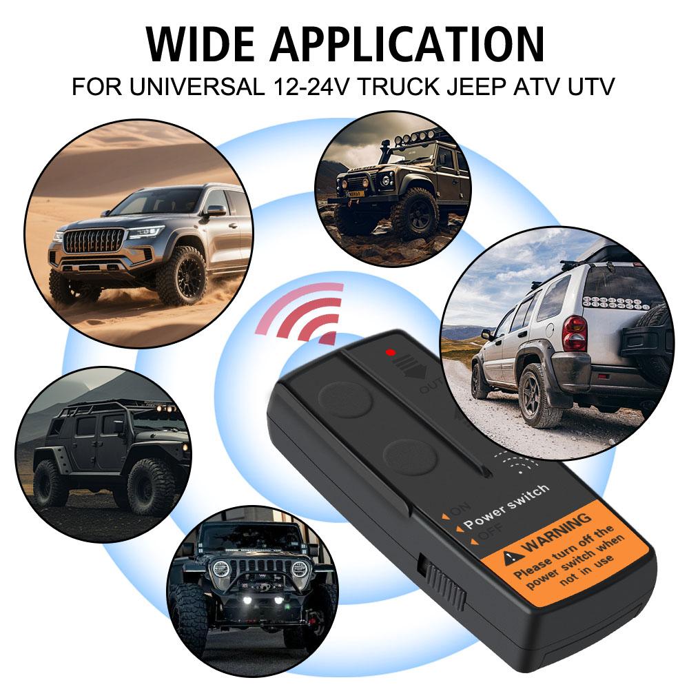 Universal Electric Winch 72W 2.4G 12V 24V Switch Controller Wireless Remote Control Recovery Kit for Jeep Off-road ATV Trailer