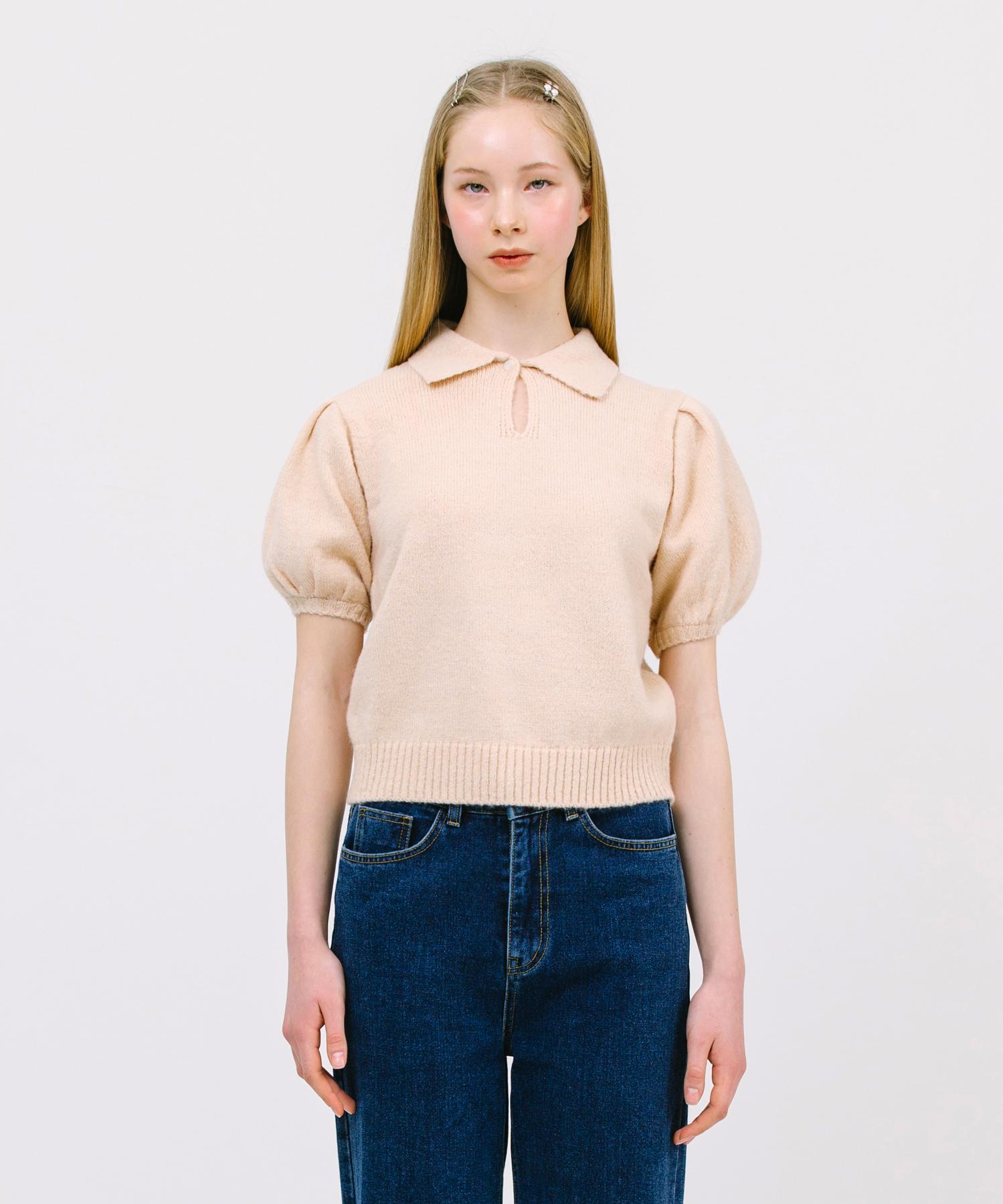 Jun By Jun K Bong Bong Knit Top_Apricot F