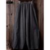 2026 Cotton Linen Bloomers Wide Leg Pants Women Vintage Full Length Fashion Elegent Pants Solid Elasitic Waist Spring Autumn 5XL