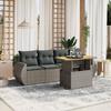 Vidaxl 5-Cz. Set da Giardino, Cuscini, Rattan PE Grigio