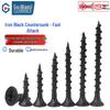 Guwanji Blackened Carbon Steel Cross Recessed Countersunk Head Self-Tapping Wood Screws