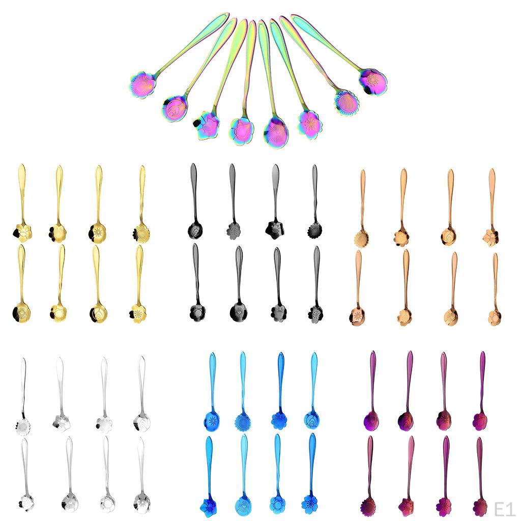 8 Pieces Teaspoon Accessories Stainless Steel Material Compliments