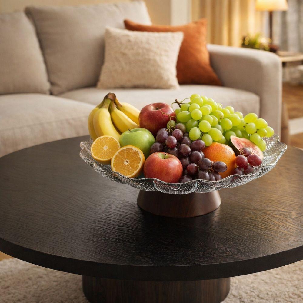 Draining Pedestal Fruit Bowl Plastic Dried Fruit Plate Fruit Display Stand  Table Centerpiece