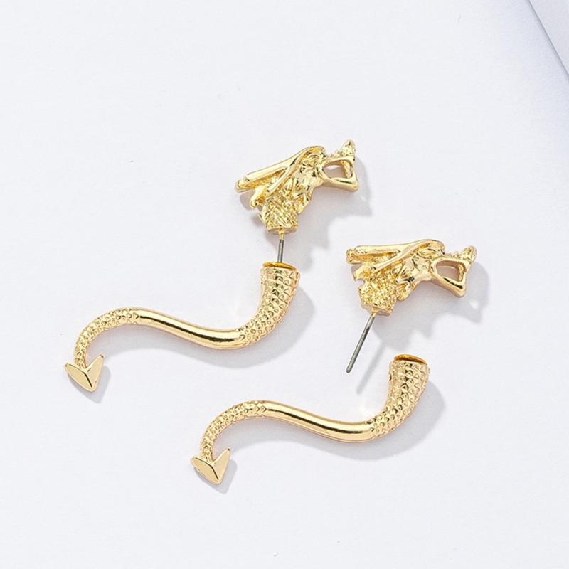 Dragon Studs Earrings Ear Studs Irregular Ear Pins Fashionable Ear Jewelry Dragon Ear Pendant Gift for Fashion Lover