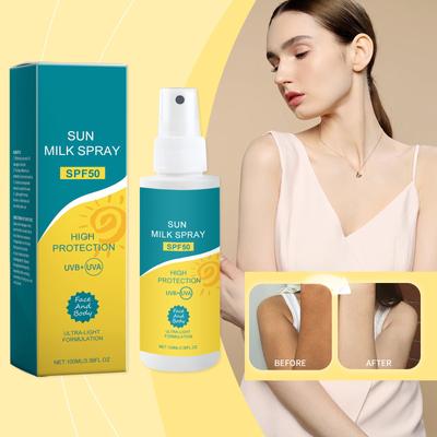 Spray solare ad alta efficacia che protegge la pelle dai danni dei raggi UV, nutre, idrata, rinfresca e non unge. 100 ml