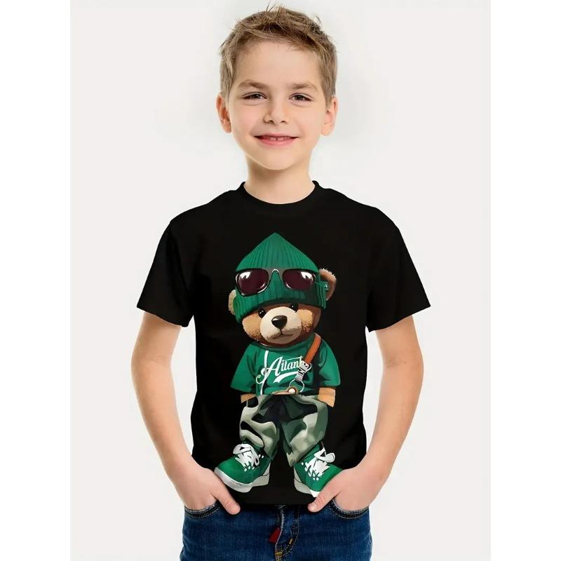 Boys' Short Sleeved T-shirt Summer New 3D Printed Children's Clothing T-shirt