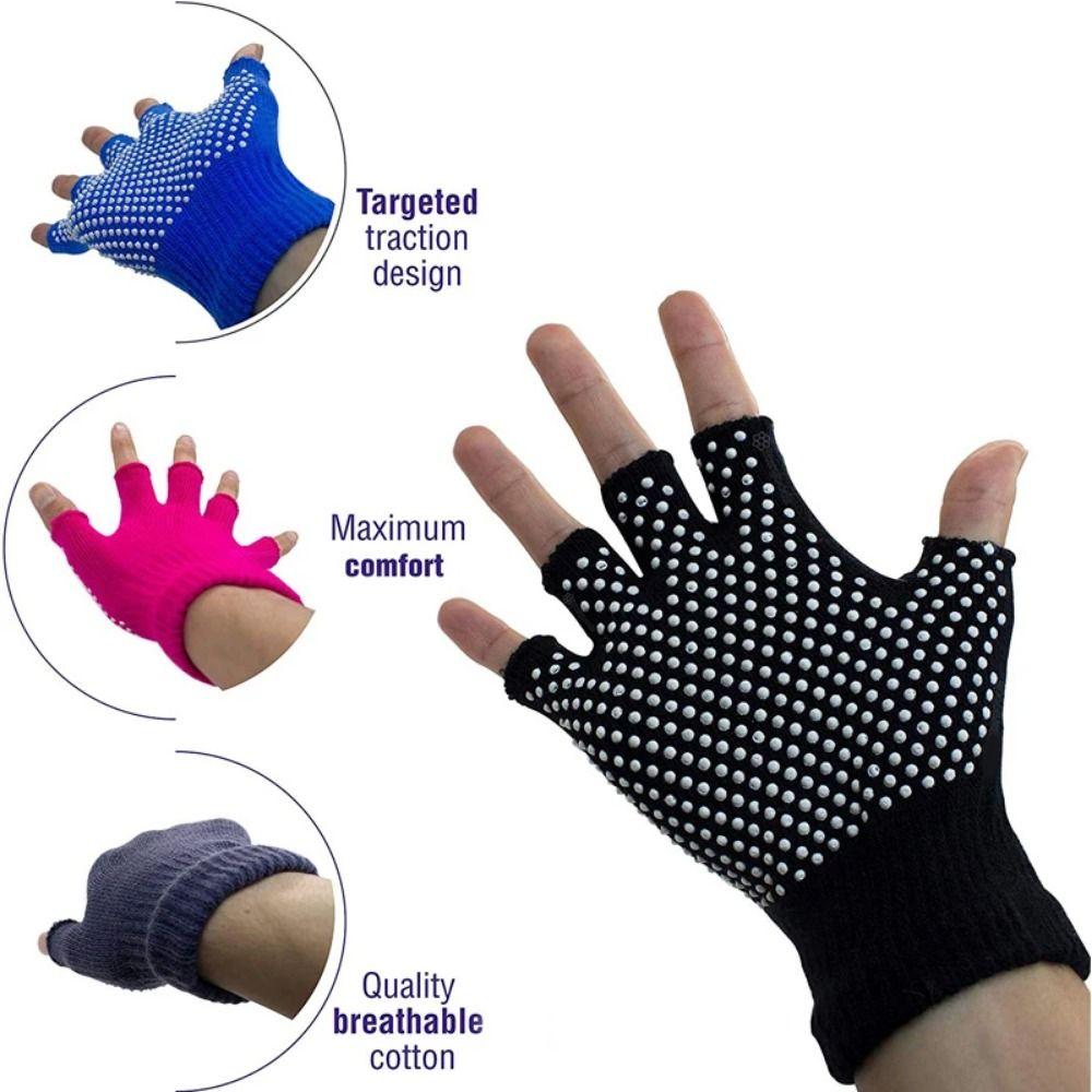 1Pair Warm Half-finger Gloves Women Men Open-fingered Gloves Unisex Yoga Gloves