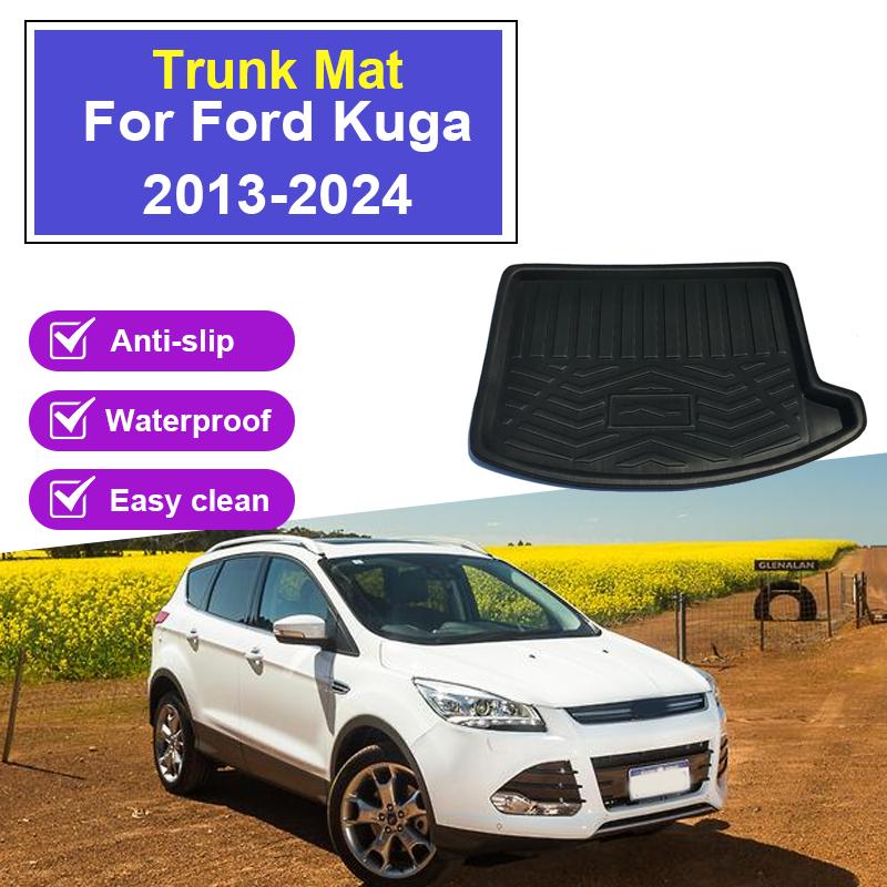 Car Rear Trunk Mat EVA For Ford Kuga 2013-2024 Anti-slip Waterproof Mat Cargo Trunk Boot Tray Floor Rug Parts Auto Accessories