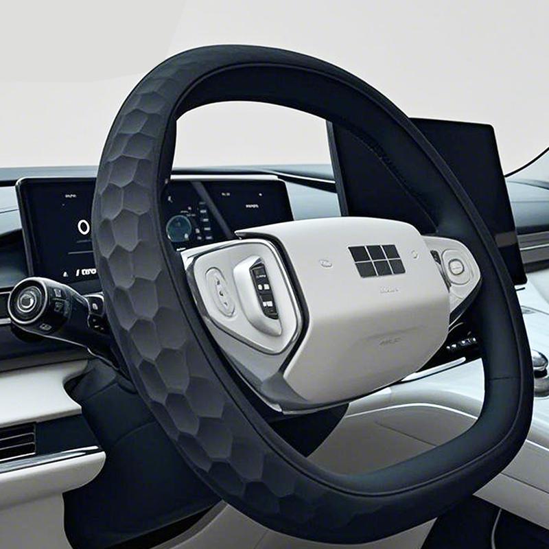 For Geely EX5 Galaxy E5 2024-2025 Liquid Silicone Steering Wheel Cover Skin-friendly, Sweat-proof and Anti-slip Auto Supplies J1