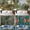 Hippie Dormitory Room Living Room Wall Decor Background Fabric Natural Rainforest Green Home Decoration Tapestry Wall Hanging