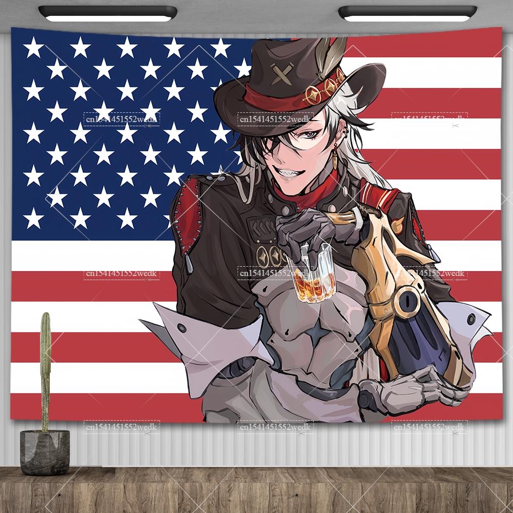 

Гобелени Boothill Honkai Star Rail Настінні мультфільми Аніме Гобелени Декор кімнати Естетичні гобелени Манга Прикраса дому 29x37in 74x94cm