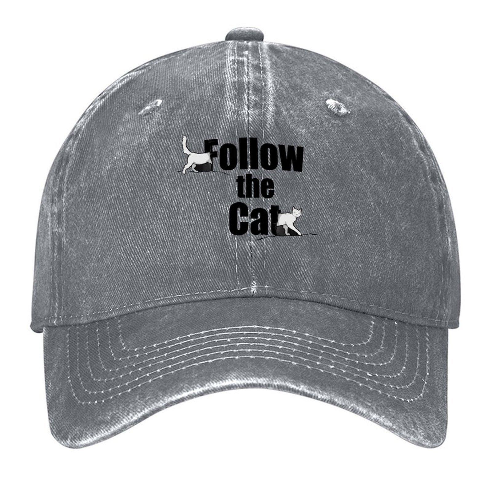 2026 Кепка с принтом  Следуй за кошкой  Кепка для гольфа Уникальные кепки Кепка моряка для мужчин Военная тактическая кепка Кепки Мужские Женские
