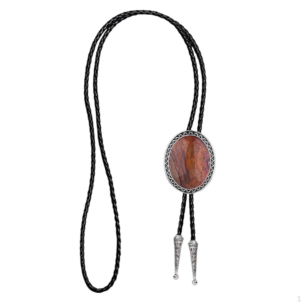 PU Bolo Tie Necktie Costume Adjustable for Birthday Dancing Anniversary Women Men