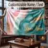 Coperta Ponderata a Tema Geometrico Astratto Coperta Personalizzata con Nome Testo Coperta Morbida Accogliente per Casa Divano Letto
