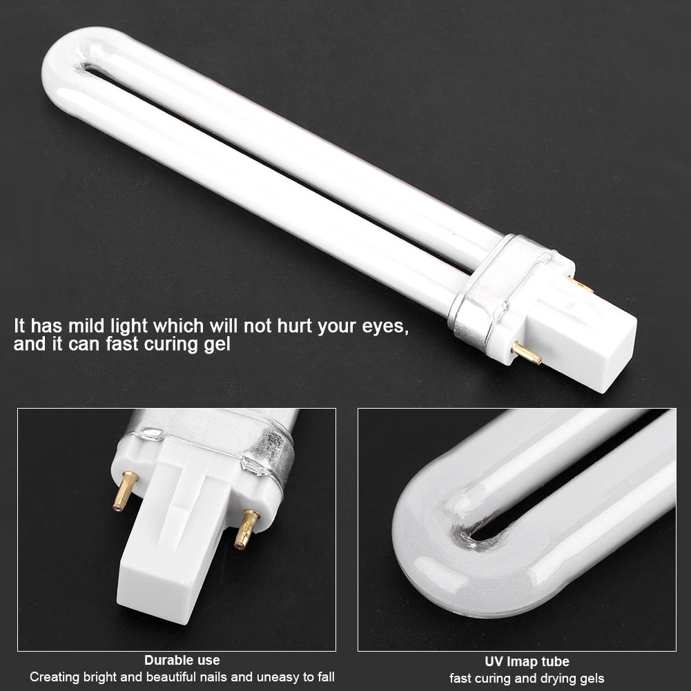 4Pcs/Set Manicure UV Nail Dryer Lamp Bulb 9W Nail Polish Gel Curing Light Tube