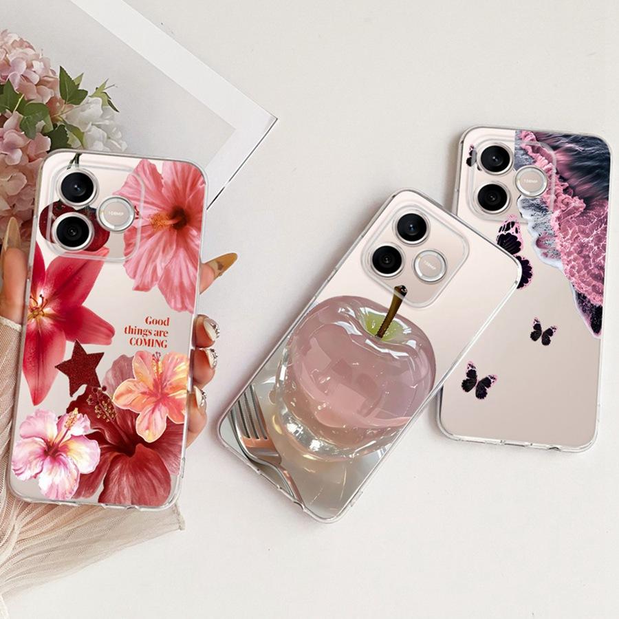 For Honor 600 Lite Case transparent Bow Painted Soft Silicon Cover for Honor 500 Smart 600Lite LNA-NX1 Protective Phone Capa