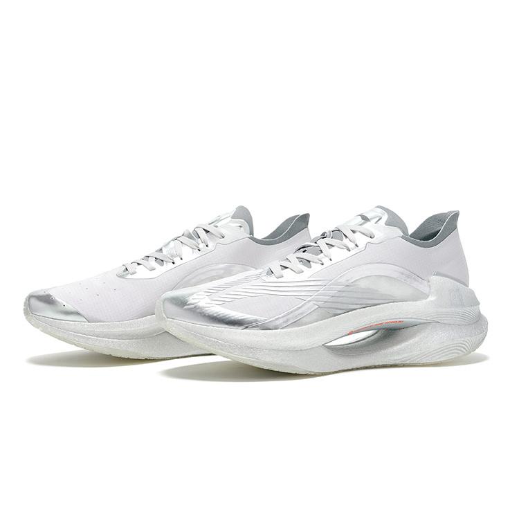 LiNing Jueying Non-slip Wear-resistant Shock Absorption Low-Top Running Shoes Silver Phantom Titanium Air ARHQ245-4