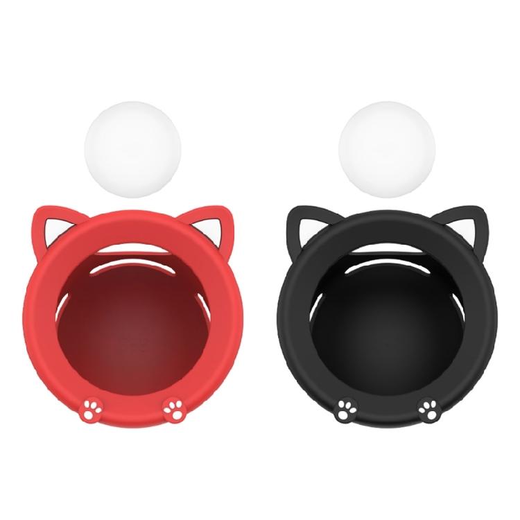 Kitten Ear Pattern Silicone Skin Scratchproof Shell for Alarmo Clock Skin Sleeve Clock Housing Dustproof Flexible Cover