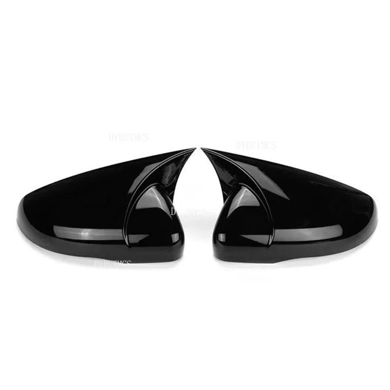 Car Rearview Side Mirror Cover Fit For Volkswagen Virtus 2024 2025 Wing Cap Rear View Case Trim Carbon Fiber