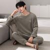 Men'S Pajamas Autumn And Winter Island Fleece Thin Fleece Men'S Spring And Autumn Large Size Coral Fleece Loungewear Set