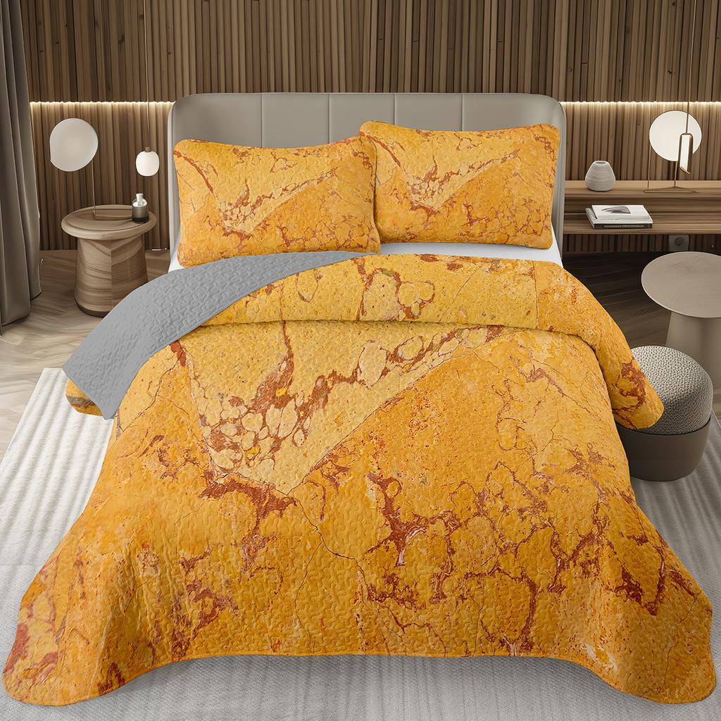 Marble Bedspread Tie Dye Fluid Abstract Art Hipster Coverlet Stone Marble Full Queen Bedding Set Reversible Quilted Bedspreads