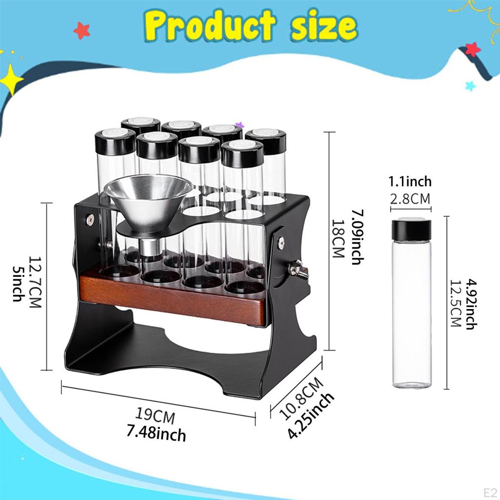Einzelportions-Kaffeebohnen-Aufbewahrungsröhrchen Espresso-Keller Behälter Lebensmittelorganisation Klar 8