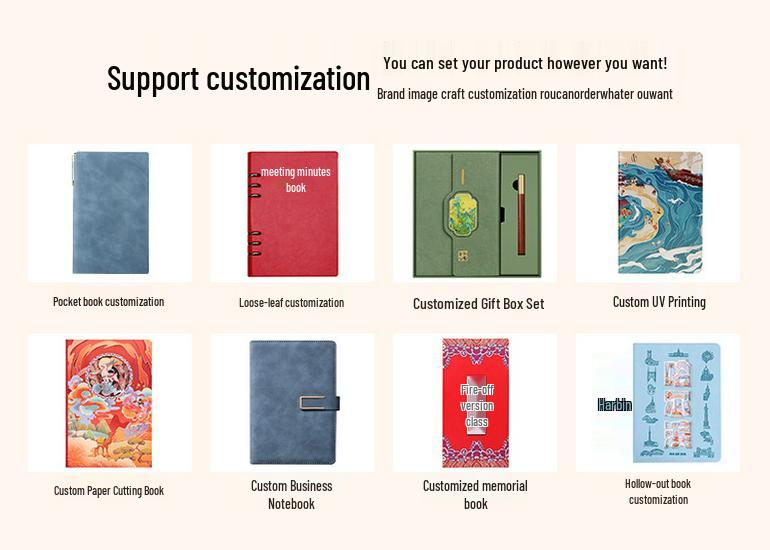 Customizable Simple Business Loose-Leaf Notebook Binder with Printable Logo