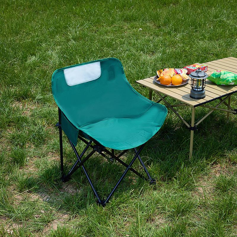 Lightweight Outdoor Folding Director's Chair with Backrest for Camping and Beach