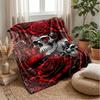 Skulls and Floral Butterflies Theme blanket Lightweight Warm Flannel Blanket Decorative Throw Blanket for Home Decoration