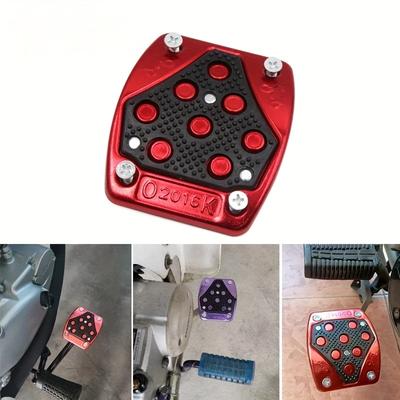1pc Universary Off-Road Motorcycle Antislip Brake Pedal Cover, Iron Footrest with Nonslip Surface, Multicolor Motorcycle Foot Peg for Enhanced Control