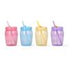 550ml Sippy Tumbler with Straw Coffee Cup Multi-functional Double Drinking Cup  Coffee Juice Milk