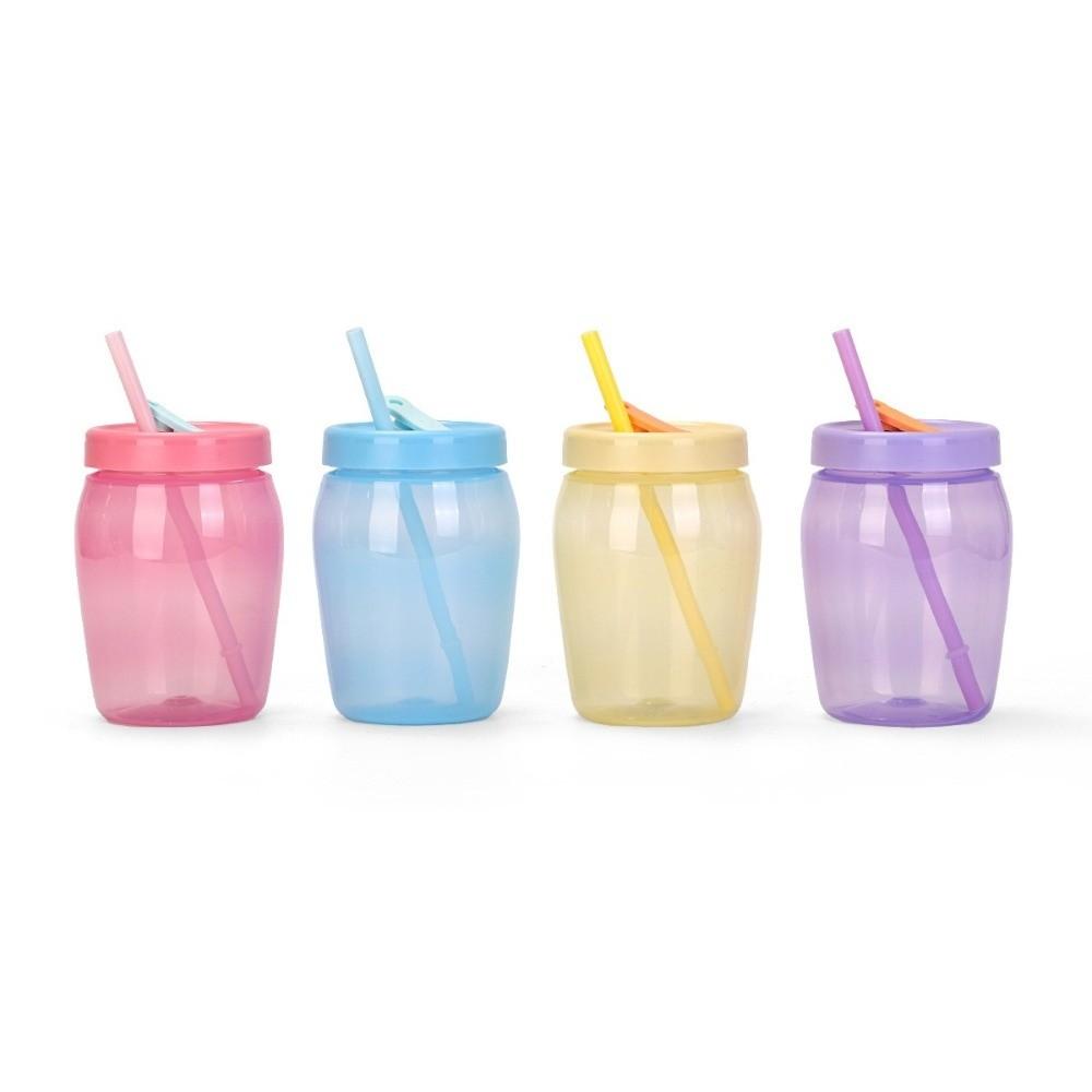 550ml Sippy Tumbler with Straw Coffee Cup Multi-functional Double Drinking Cup  Coffee Juice Milk