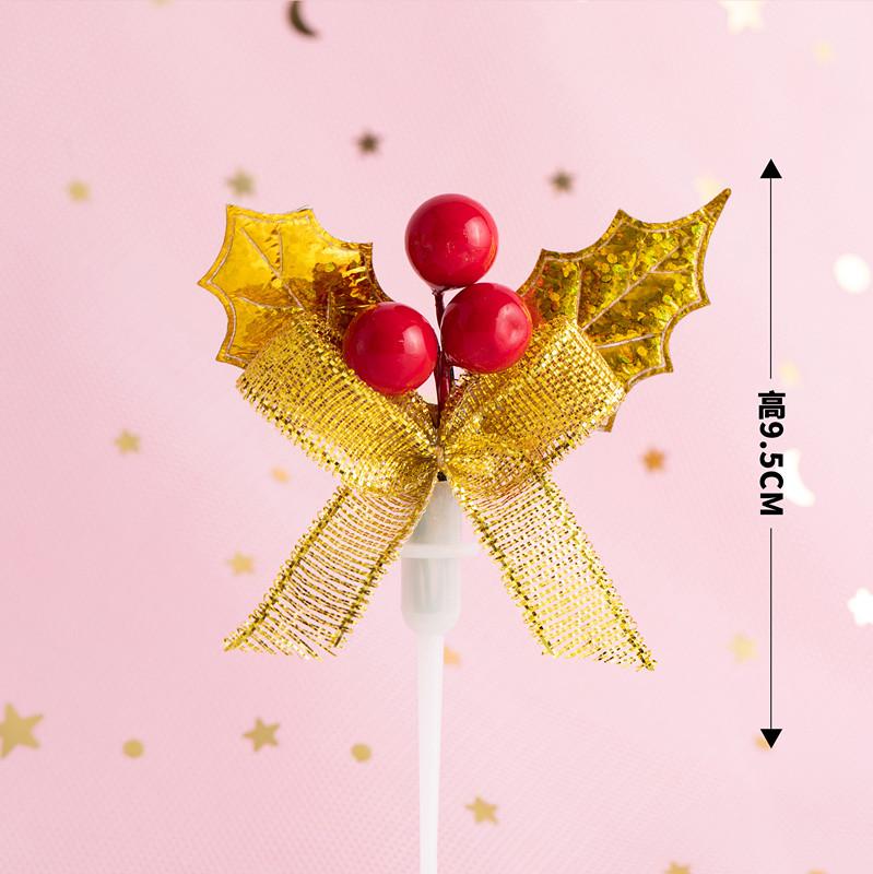 Christmas Decor Set: Card Inserts, Cake Toppers, Cup Garland, Wreath Ornaments, Strawberry Tower, Cartoon Star & Tree Decorations.