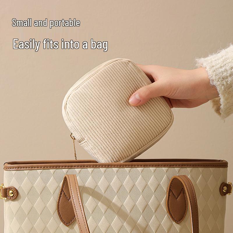 Thickened Corduroy Menstrual Storage Bag for Pads & Cups