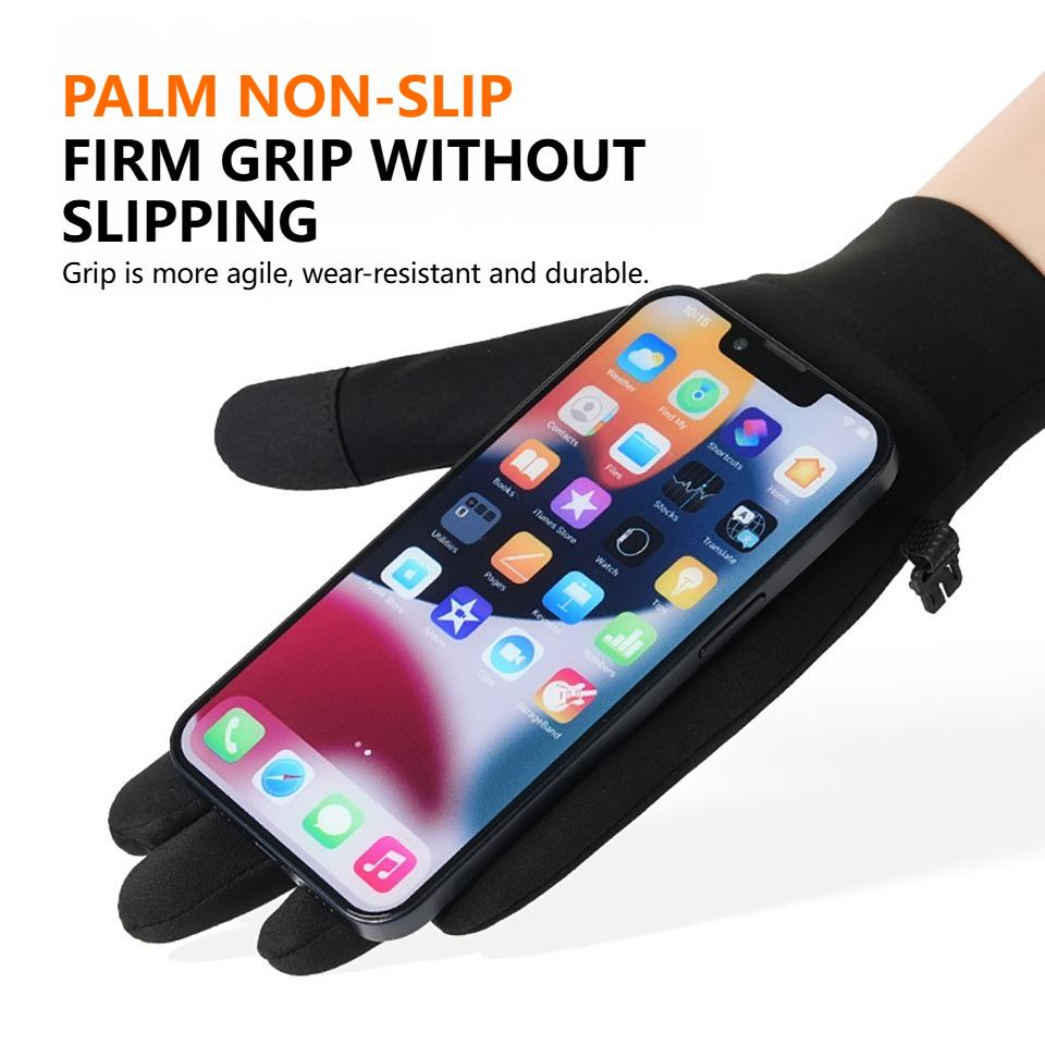 Getinfit Cycling Gloves Thin Fleece Lined Touch Screen Windproof for Outdoor Sports Running Biking