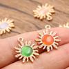 10 Pieces Sun Pendant, Diy Jewelry - Silver Plated Jewelry Making Accessories for Bracelets, Necklaces and Earrings