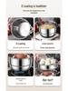 Three-Layer 304 Steel Steamer Pot with Large Capacity for Multi-Functional Cooking