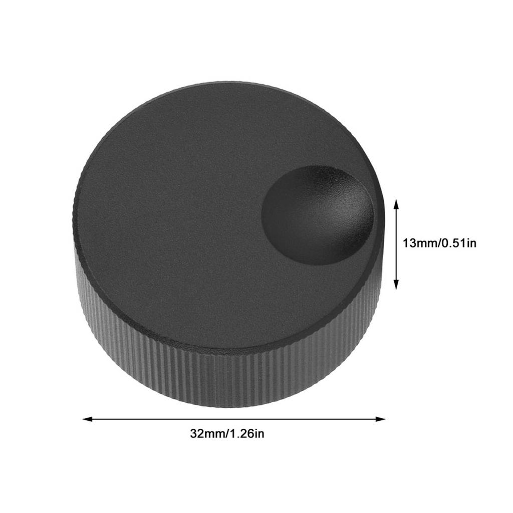 32x13mm Volume Control Knob Black Frosted Solid Aluminum Knob for 6mm Potentiometer Knob