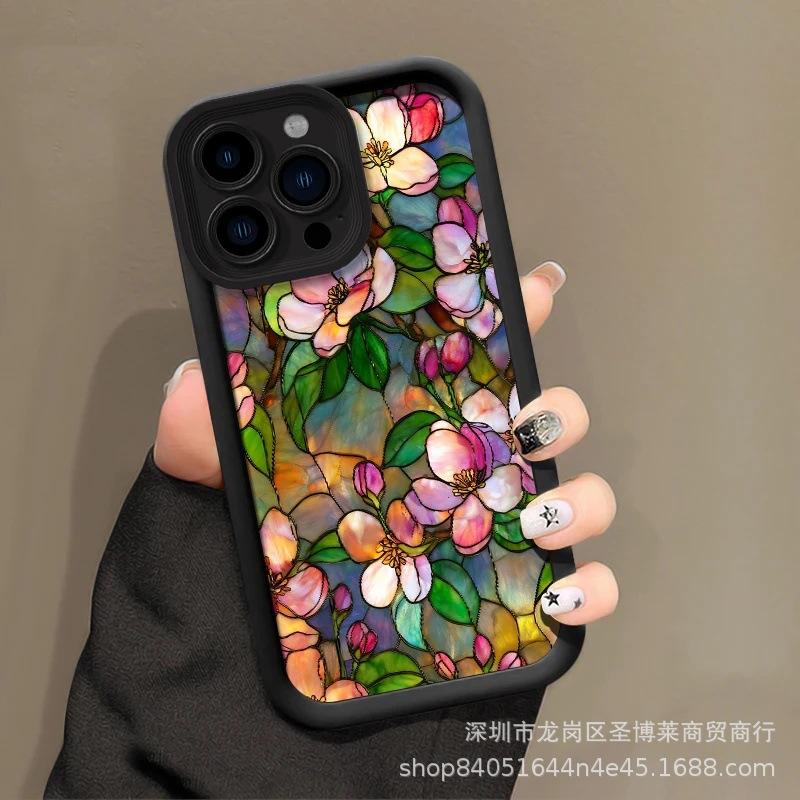 Vintage Flower Applied iPhone 15 Phone Case iPhone12promax Set 14/13/11/XR Emery 16