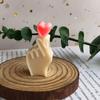 3D Mini Heart Gesture Candle Silicone Mold Diy Geometry Candle Maker Chocolate Plaster Handmade Soap Resin Mold Home Decoration