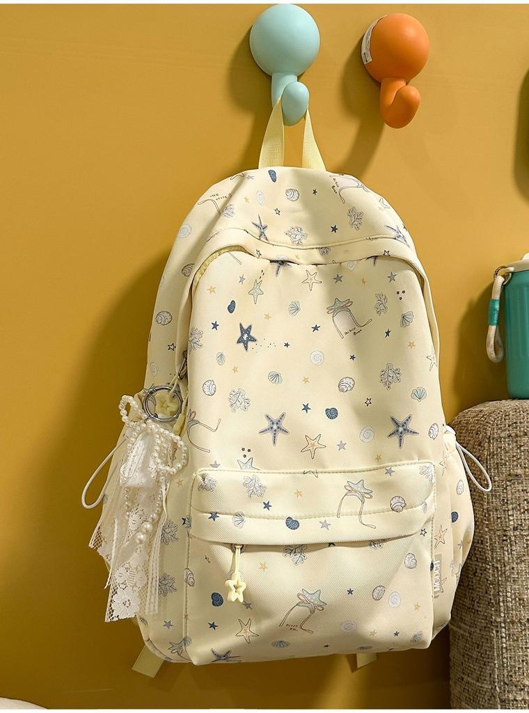 Schoolbag Korean small fresh schoolbag lightweight large capacity high school backpack female college student simple fashion star backpack