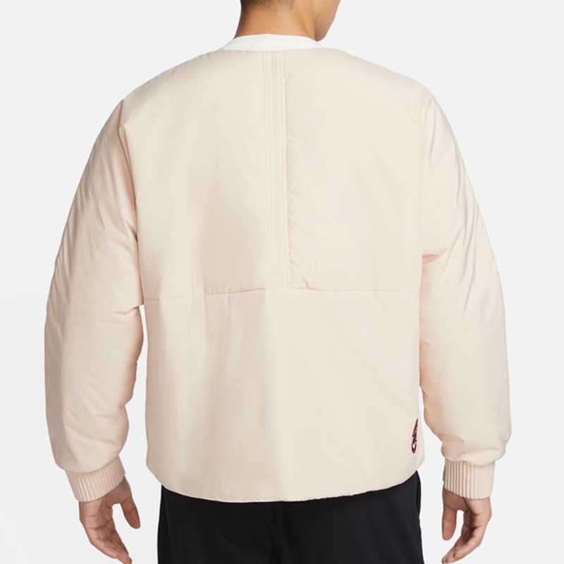 Nike Jednobarevná krátká ležérní teplá bavlněná bunda pánská bunda khaki FZ6375-126