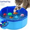 Cat Pool Toy Play Water Puppy Dog Cat Bath Pool Tub Toys Turtle Starfish Octopus Summer Cool Foldable Pet Cleaning Water Basin